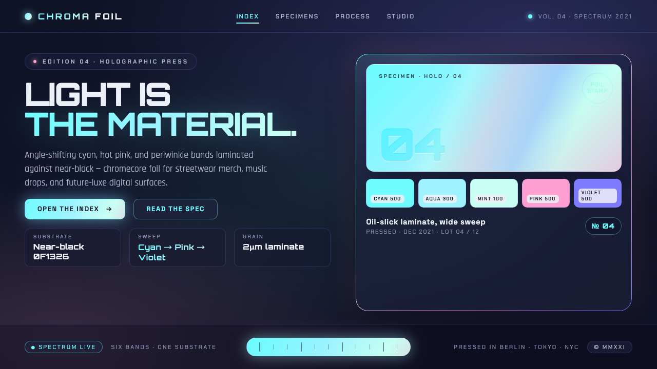 Holographic Iridescent design style
