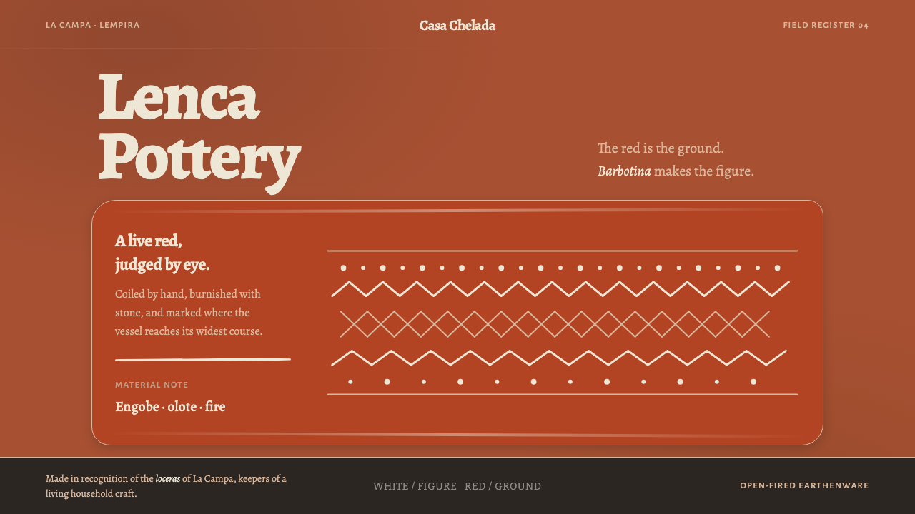 Lenca Pottery design style — example