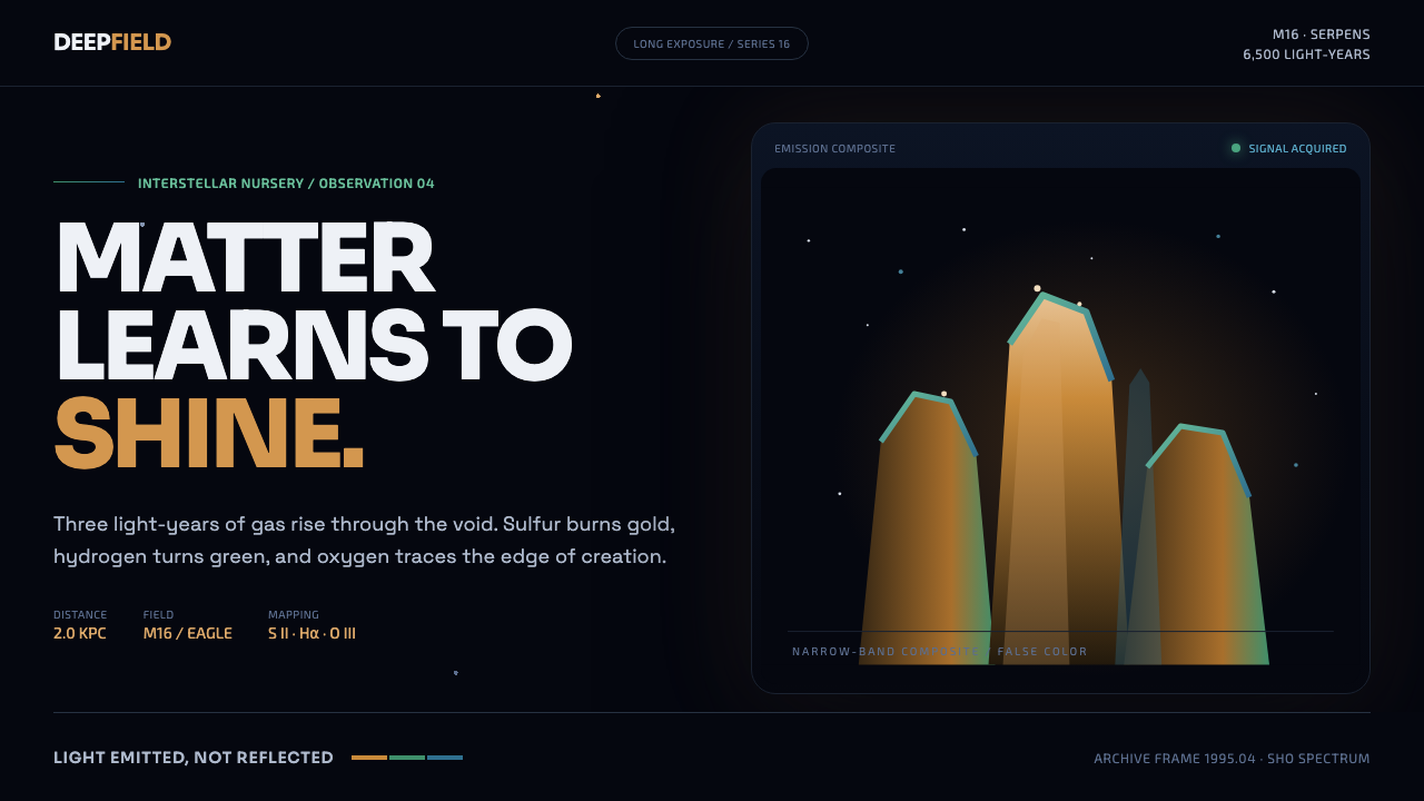 Hubble Pillars of Creation design style — example