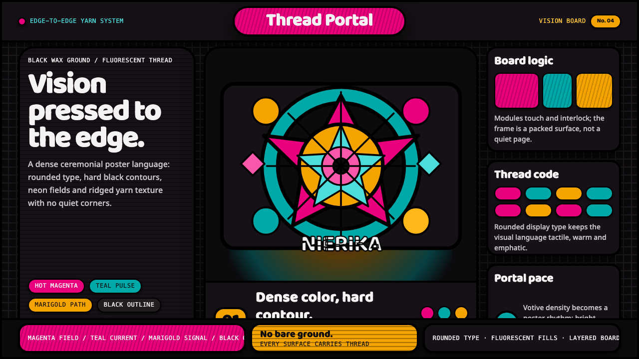 Huichol Yarn Nierika design style — example