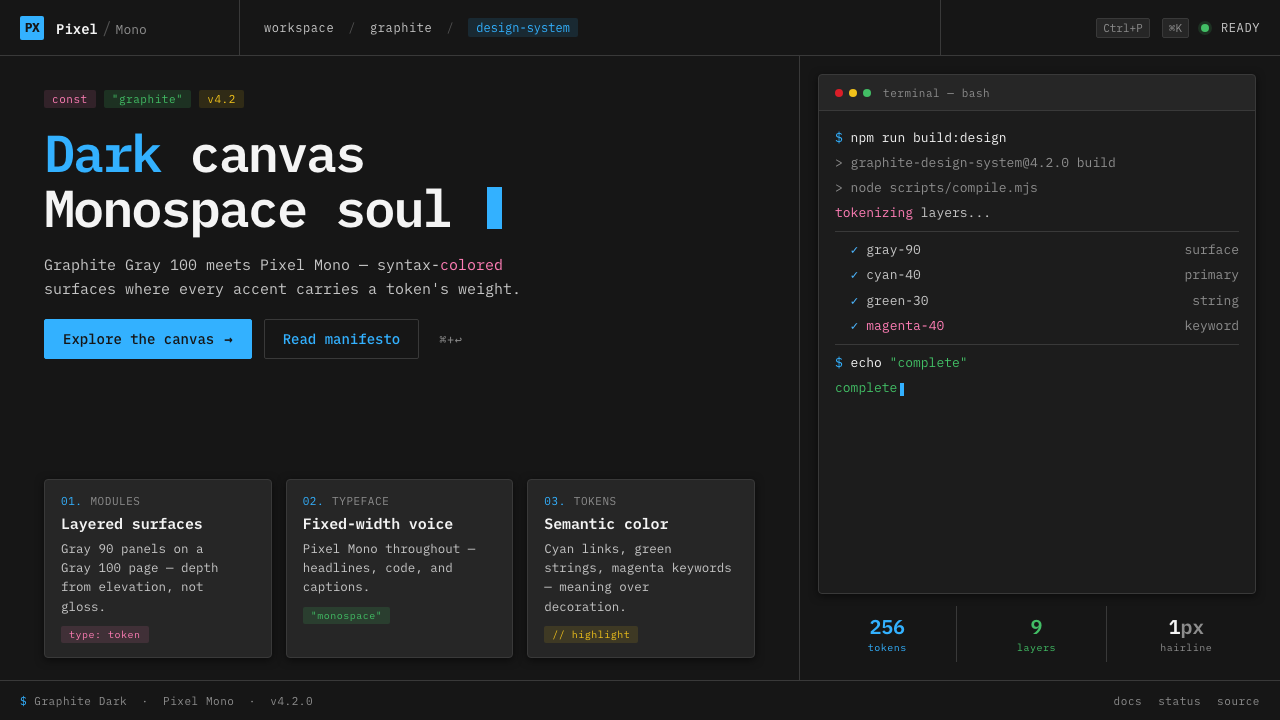 IBM Plex Mono Dev 设计风格示例