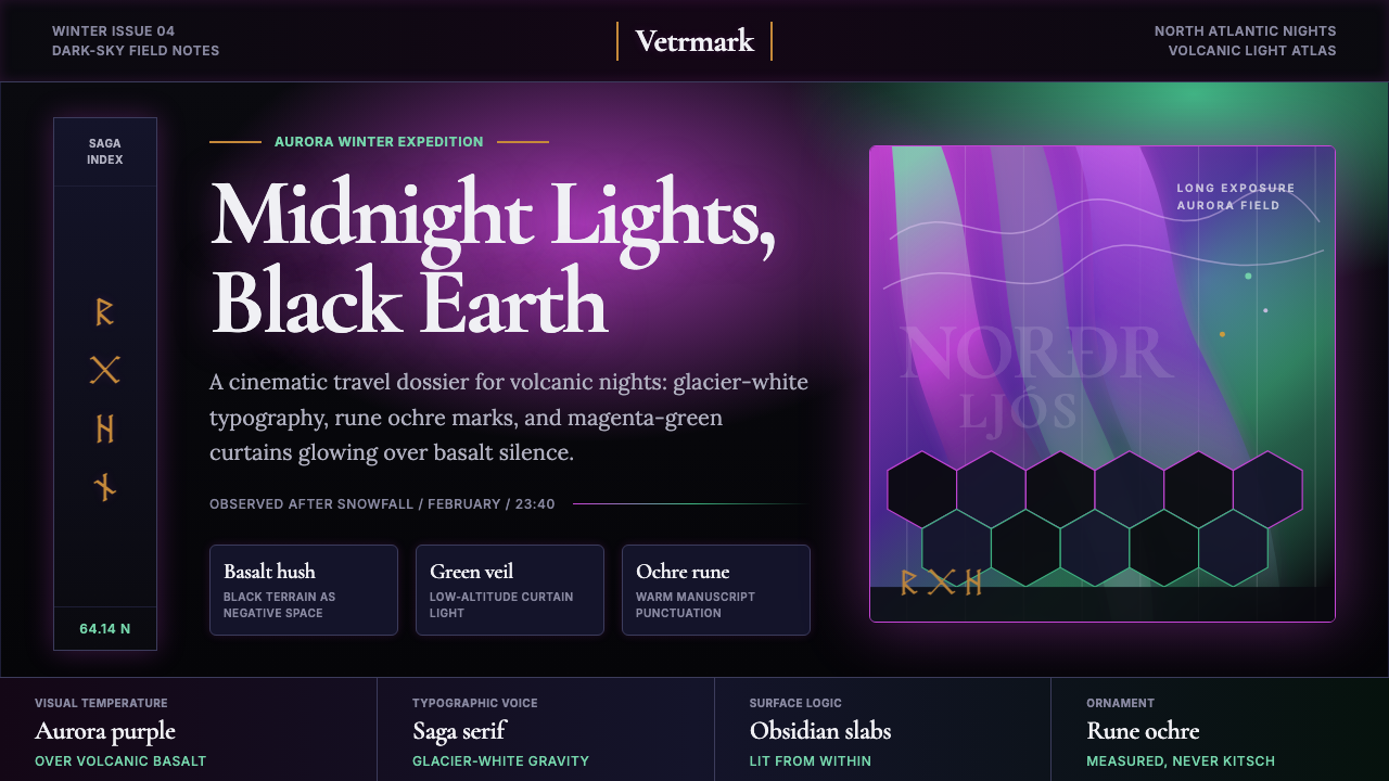 Icelandic Aurora Tourism design style