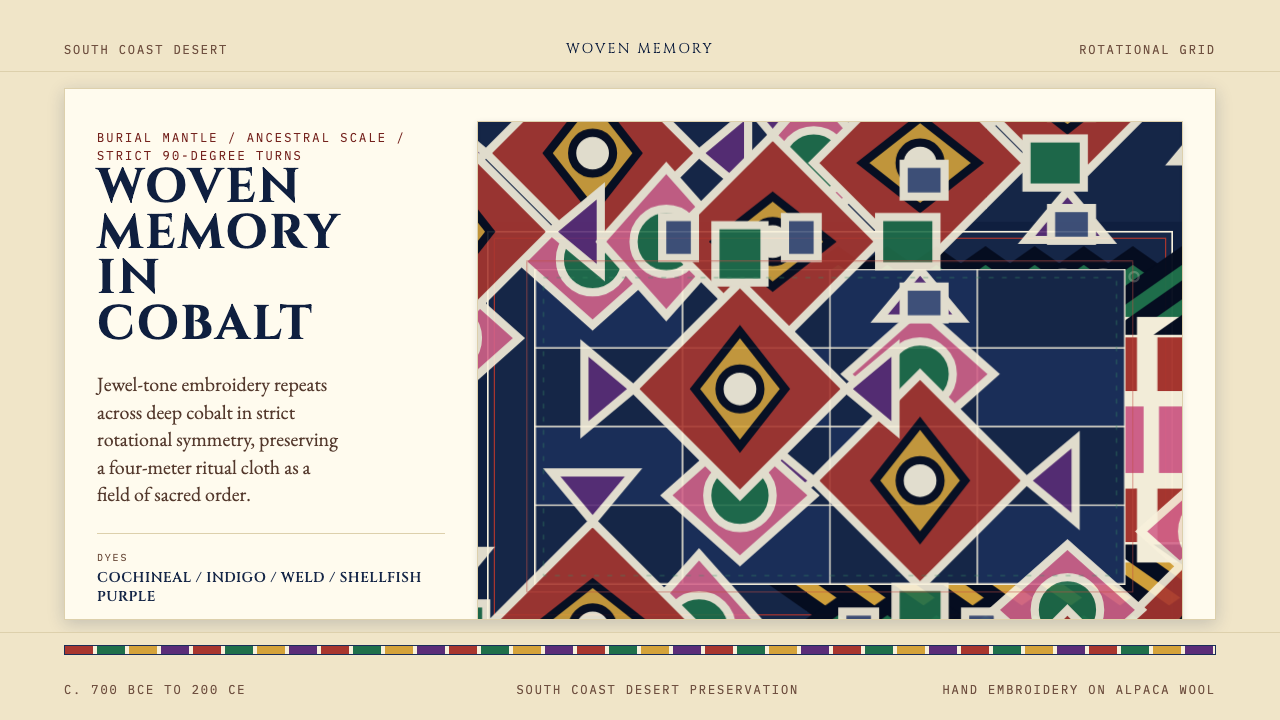 Paracas Andean Textile design style