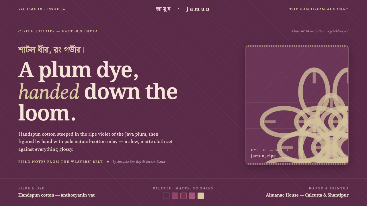 Indian Jamun Violet Handloom design style