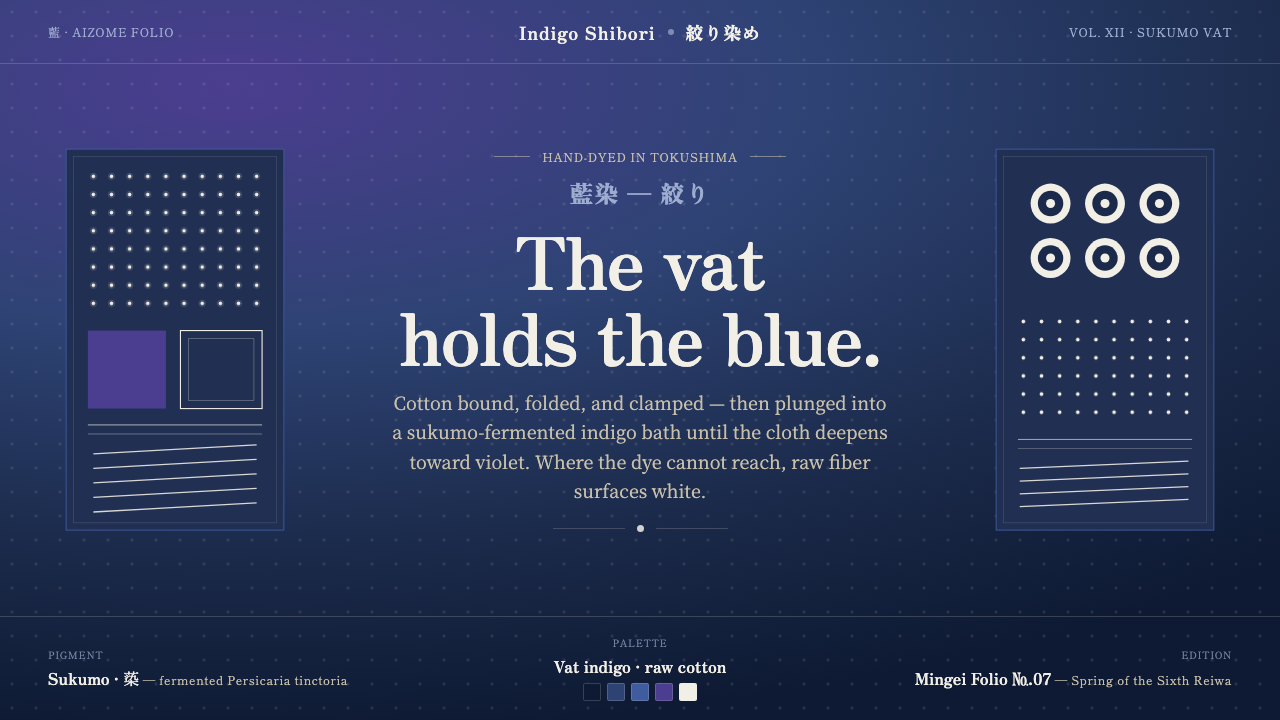 Indigo Shibori 设计风格示例