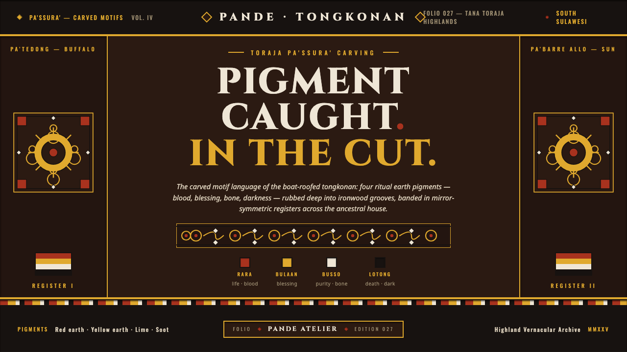 Toraja Pa'ssura Carving design style