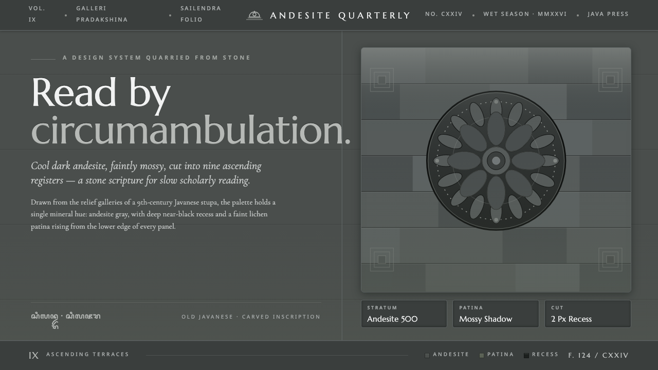 Borobudur Andesite Gray design style