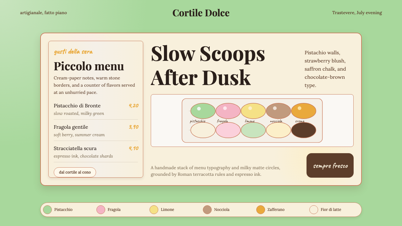 Italian Gelato Shop design style
