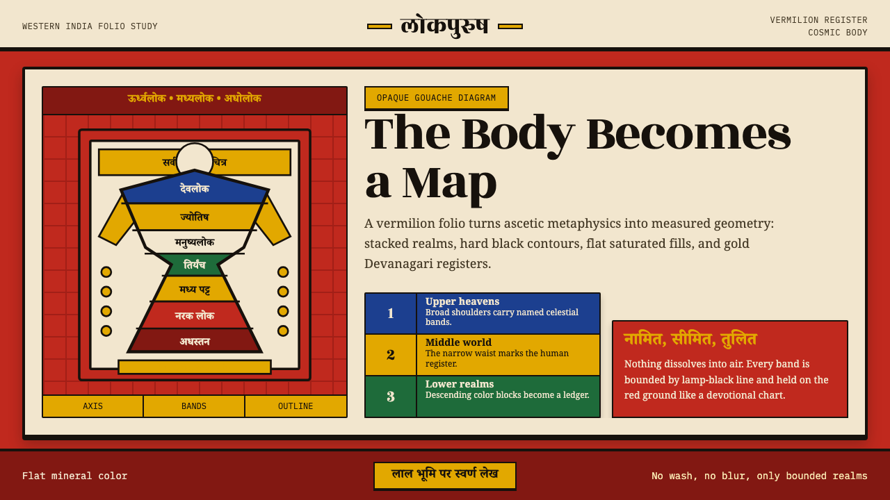 Jain Cosmology design style
