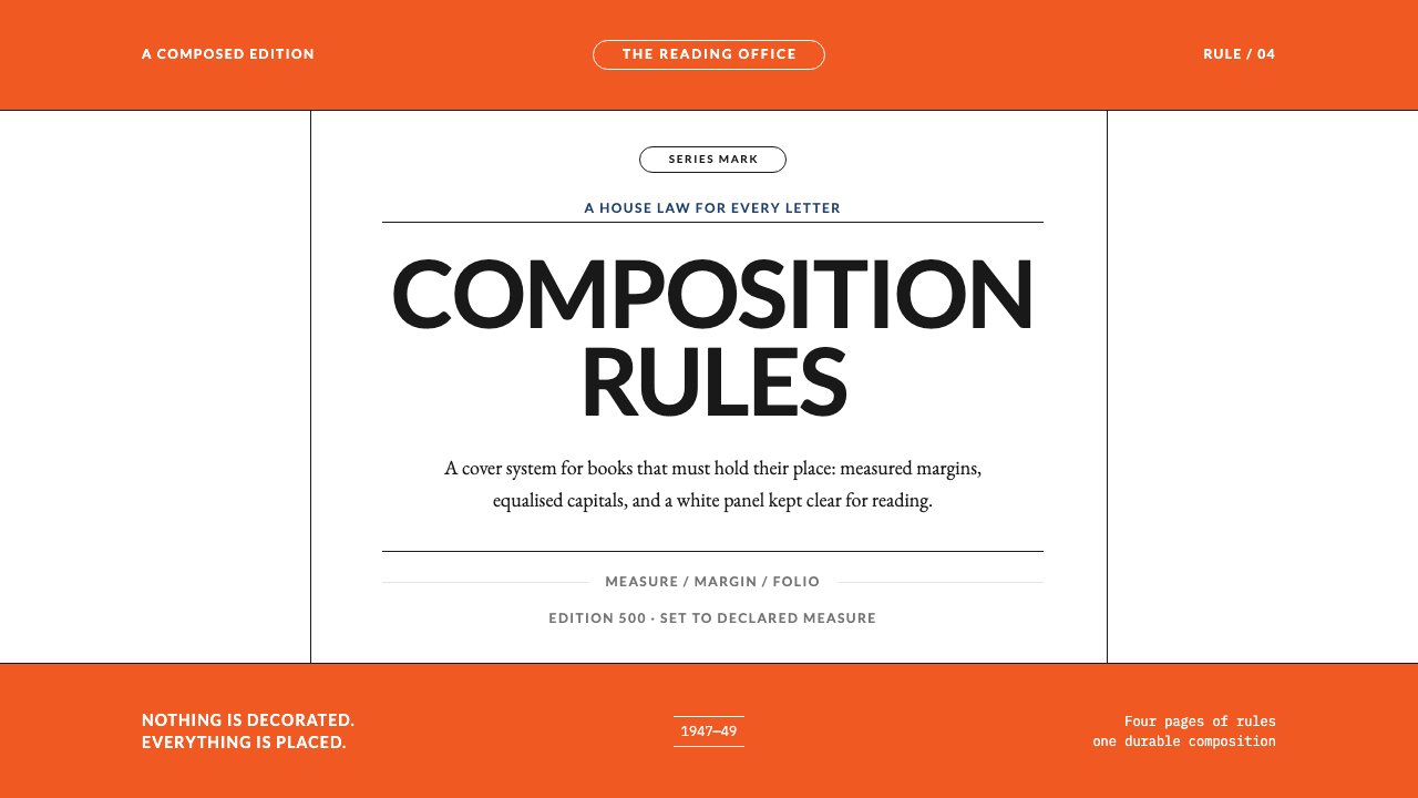 Tschichold Penguin Rules design style — example