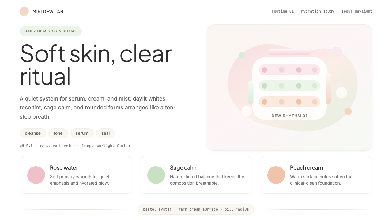 K-Beauty Clean design style