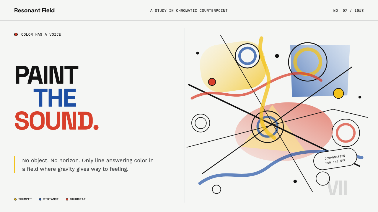 Kandinsky Composition (1913) design style — example