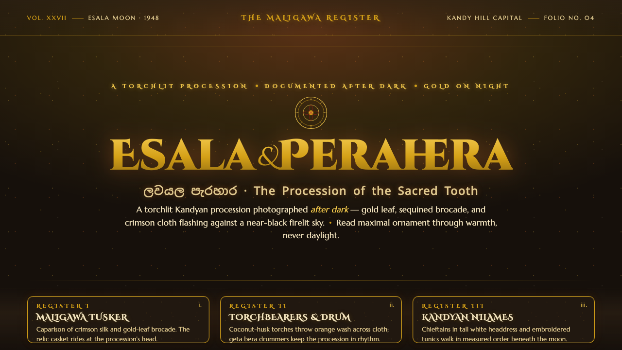 Kandy Esala Perahera 设计风格示例