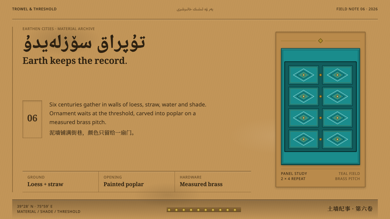 Kashgar Old Town design style — example