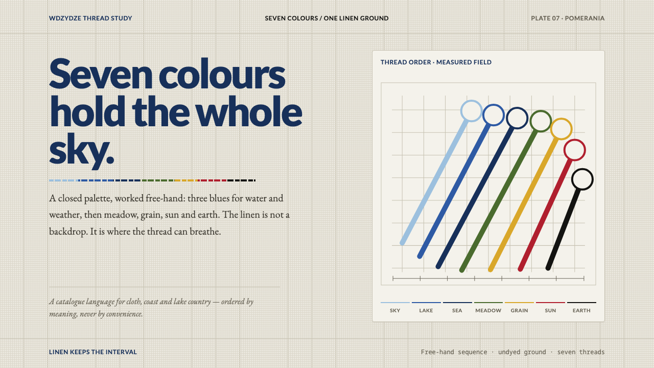Kashubian Seven Colours design style