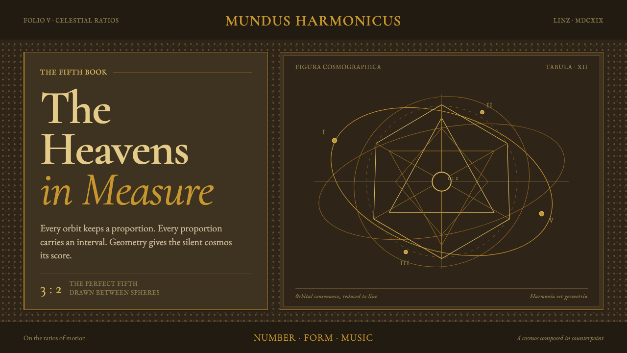 Kepler Harmonices Mundi design style