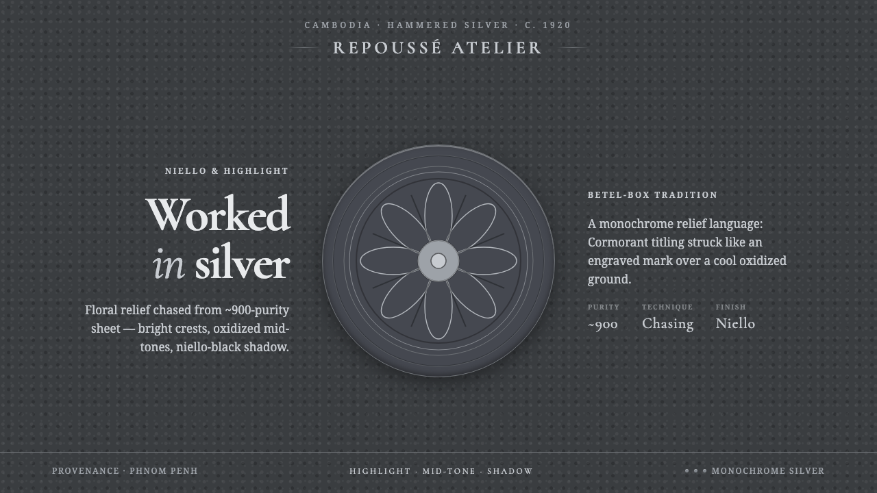 Khmer Silver Repoussé design style