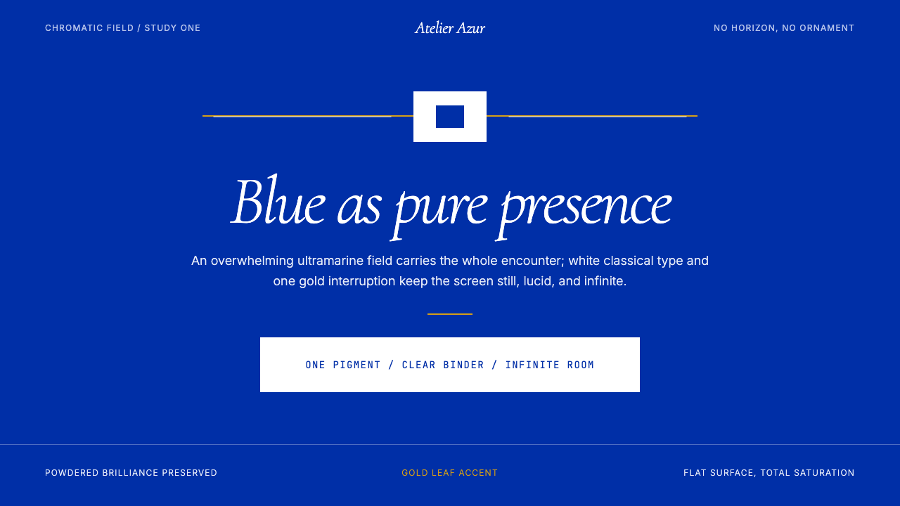 Klein Blue (IKB) 设计风格示例