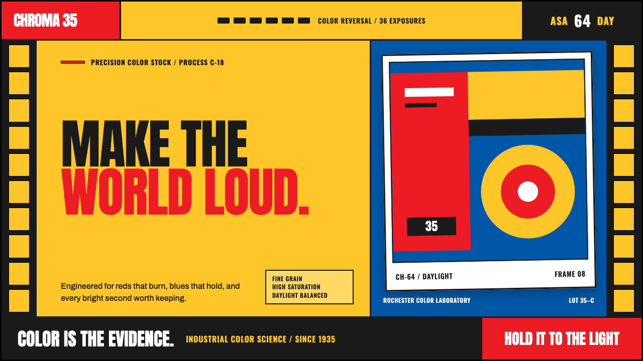 Kodak Film (1935) design style — example