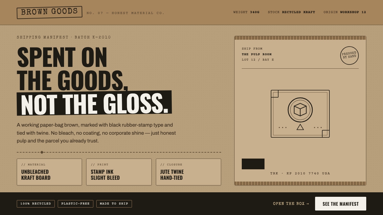 Kraft Paper Packaging design style