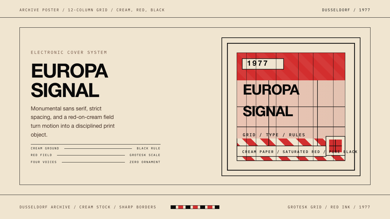 Kraftwerk Trans-Europa Express design style