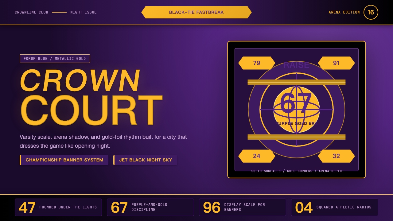 Los Angeles Lakers 设计风格示例