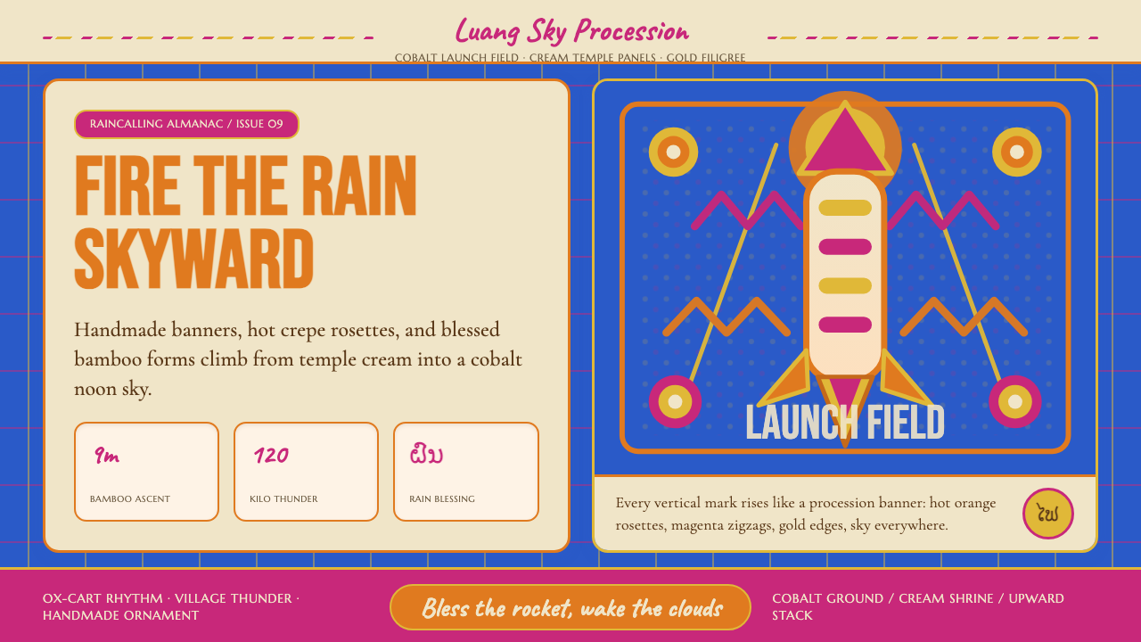 Lao Luang Pho (Bun Bang Fai Rocket) design style