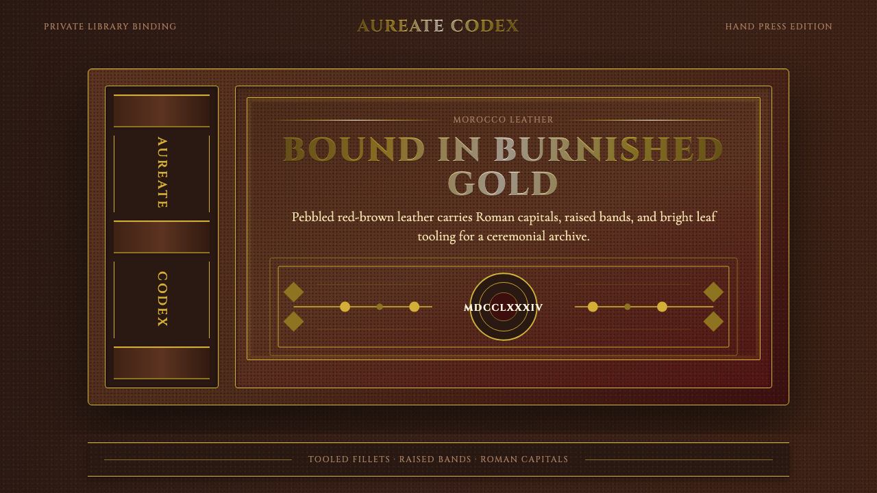 Gilt Leather Binding design style