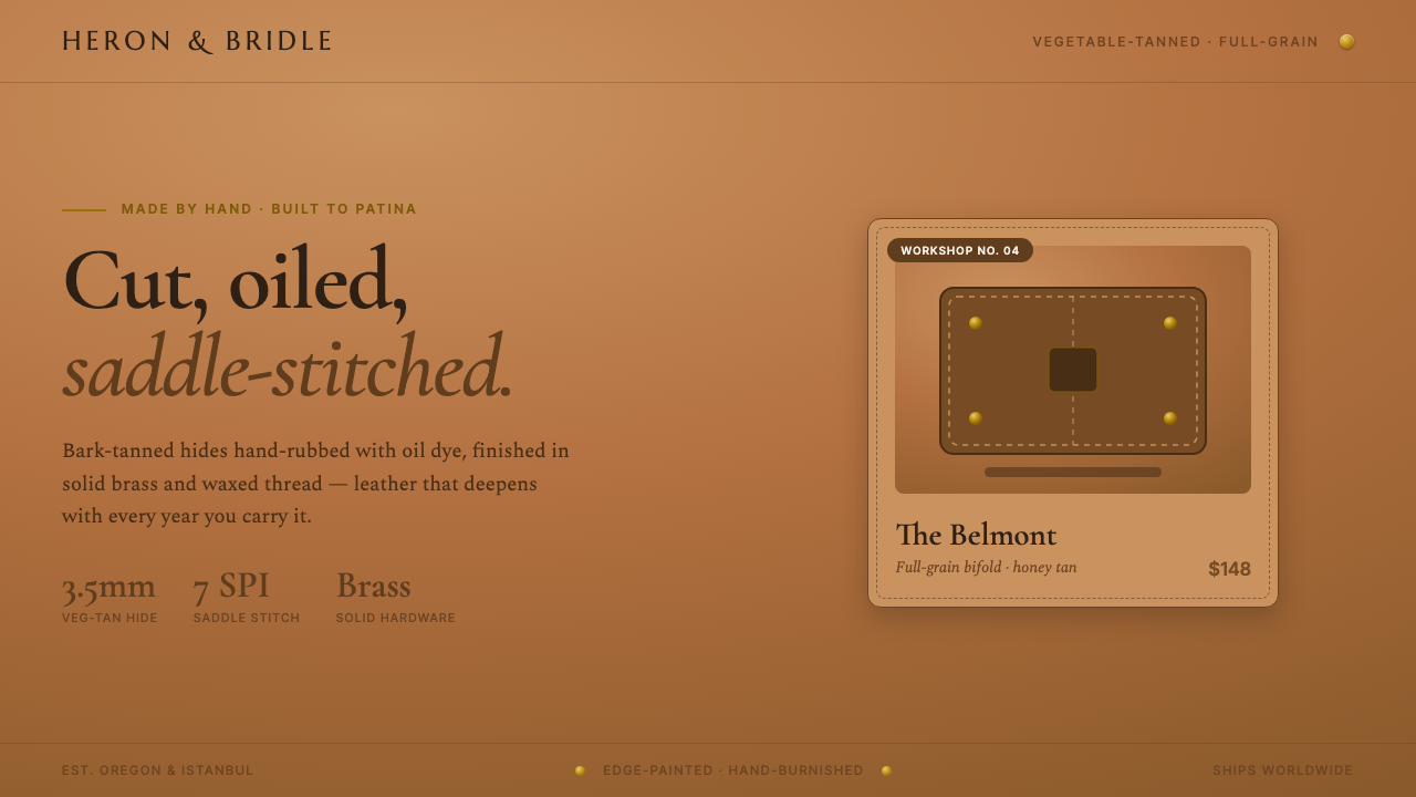 Leather Goods Tan design style