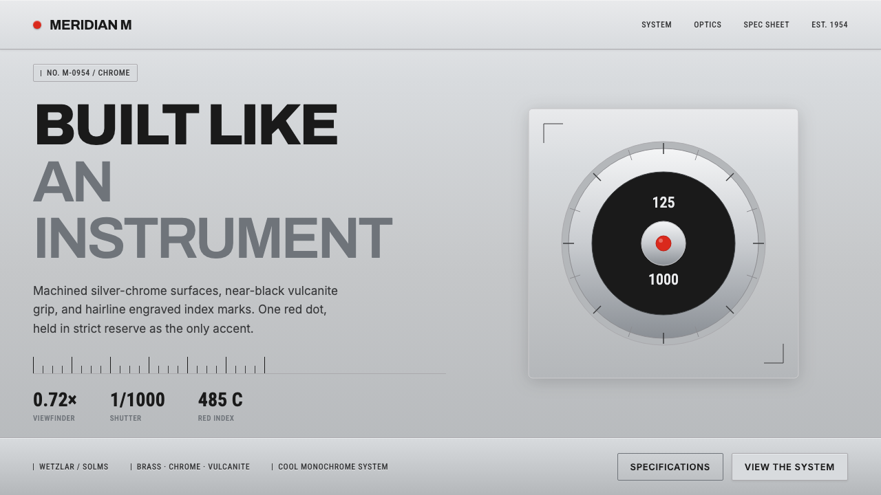 Leica M Silver Chrome design style
