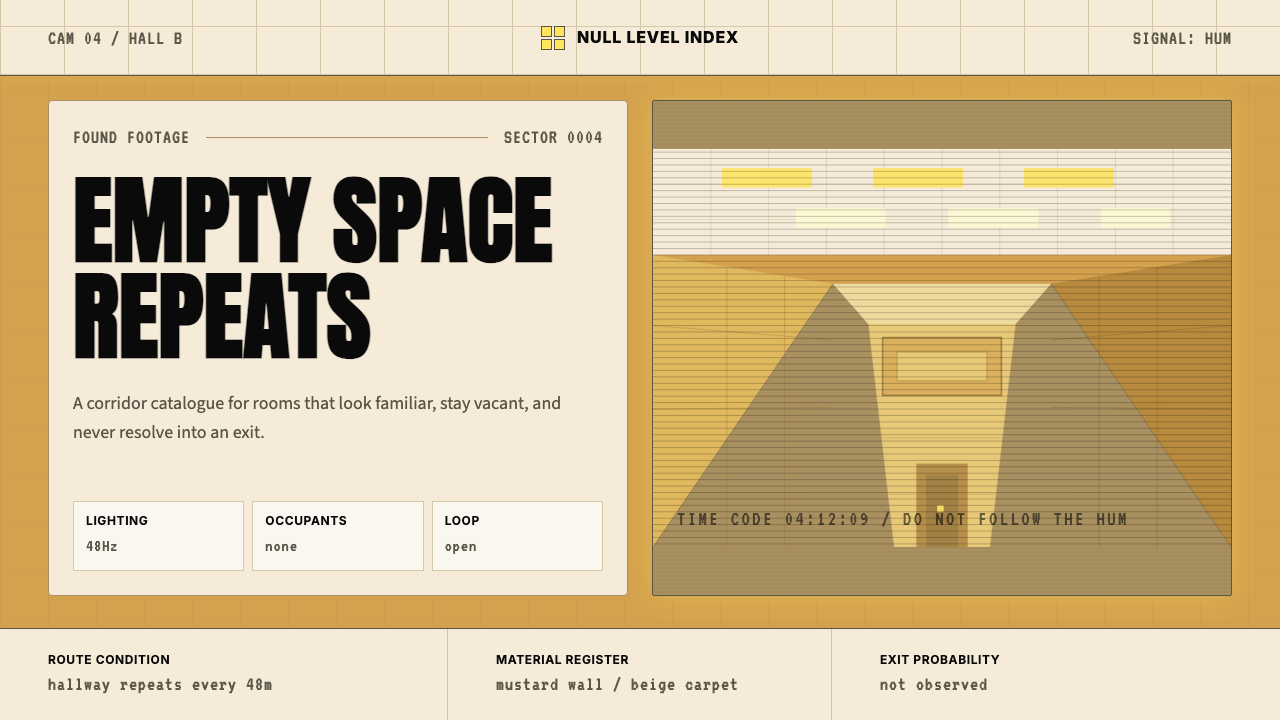 Liminal Space Backrooms design style