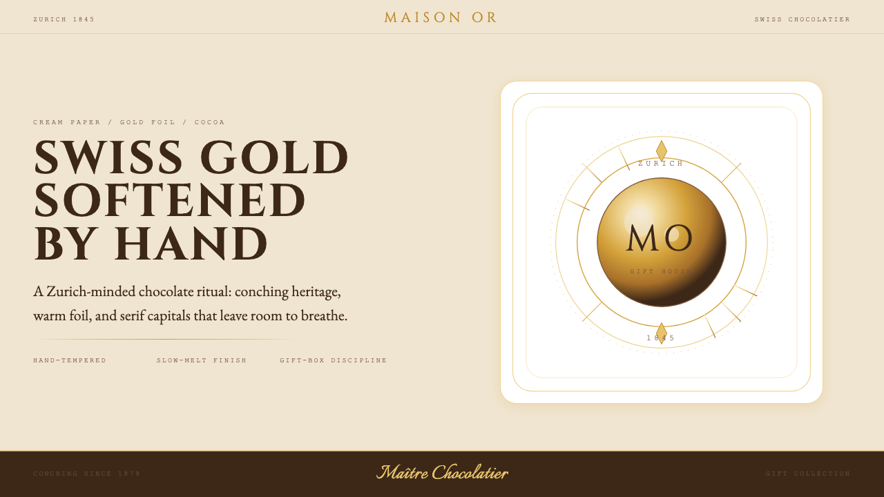 Lindt Swiss Chocolate design style