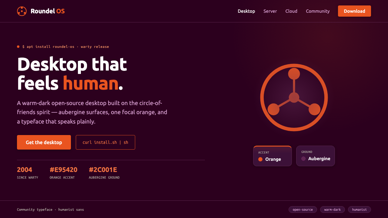 Ubuntu Linux Brand 设计风格示例