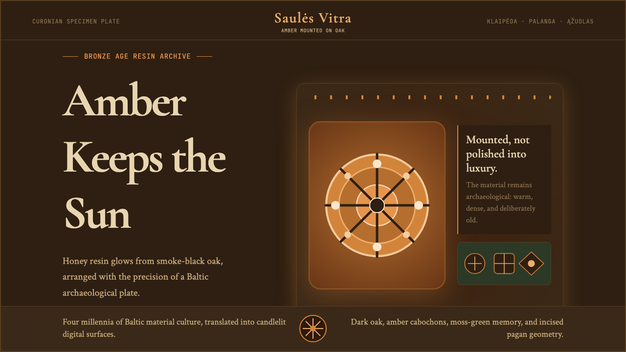 Lithuanian Amber (Baltic Pagan) design style — example
