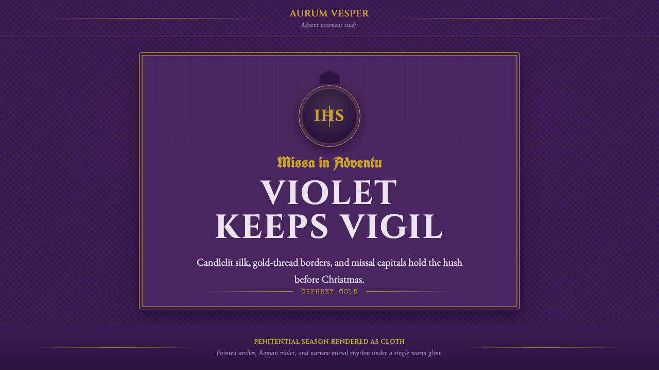 Liturgical Advent Violet design style