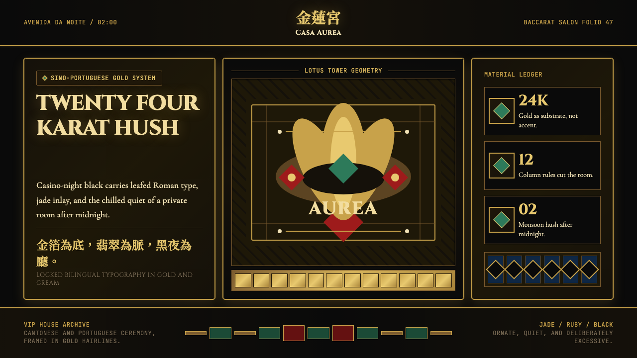 Macau Grand Lisboa Casino Gold design style — example