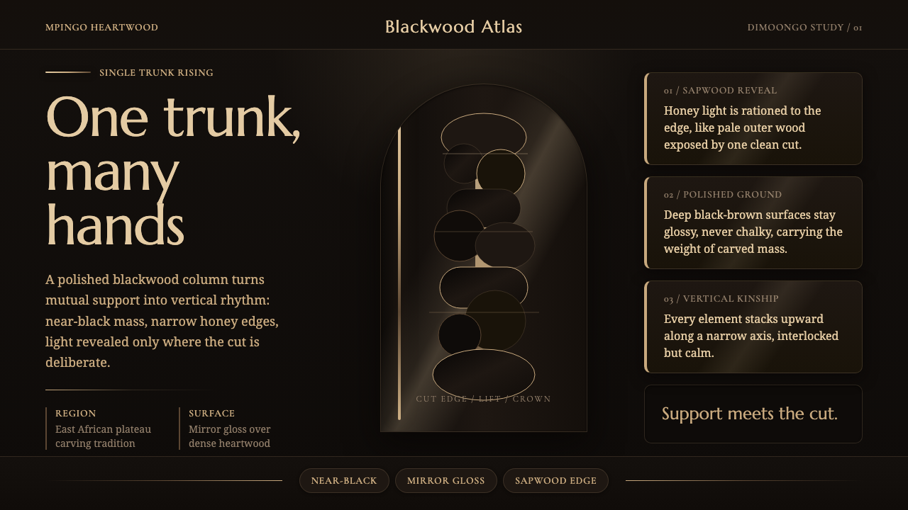Makonde Ujamaa Blackwood design style — example