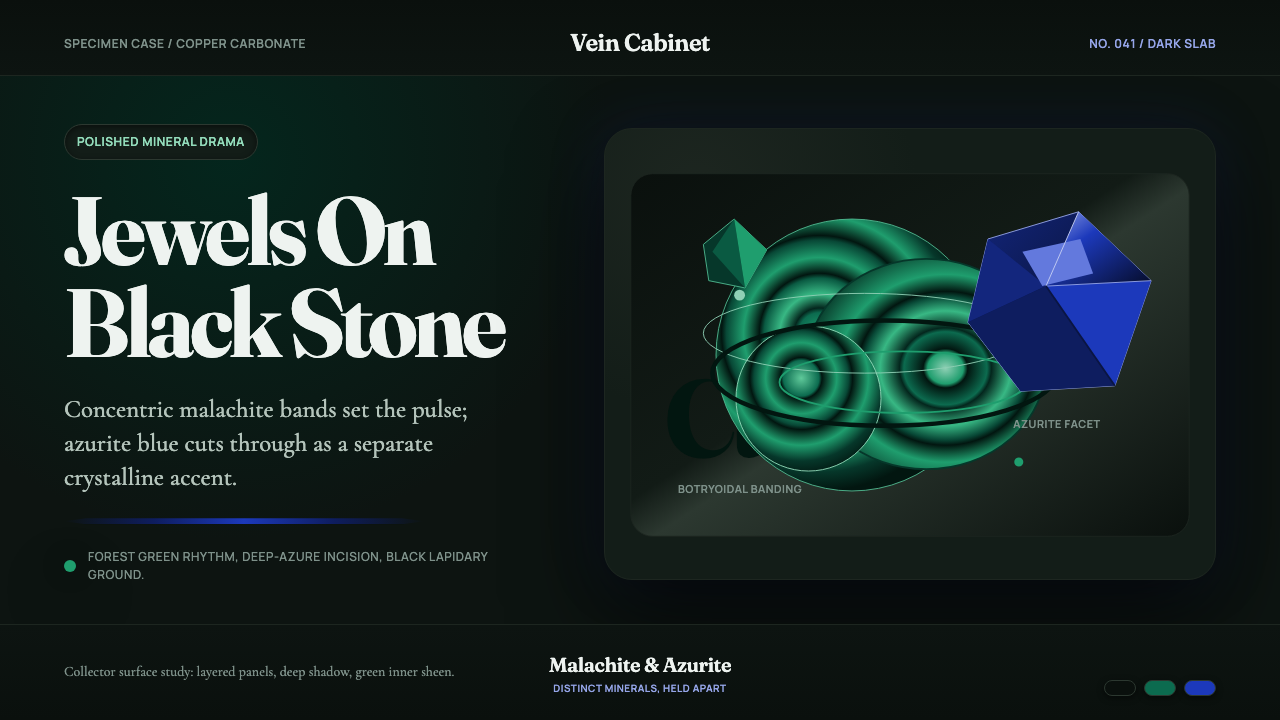 Malachite & Azurite design style