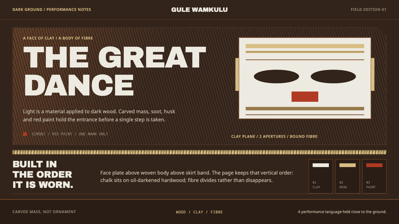 Gule Wamkulu Mask — design style preview
