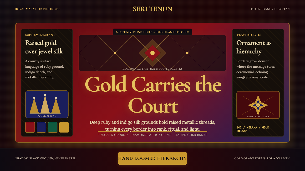 Malaysian Songket (Gold-Thread Weave) design style — example