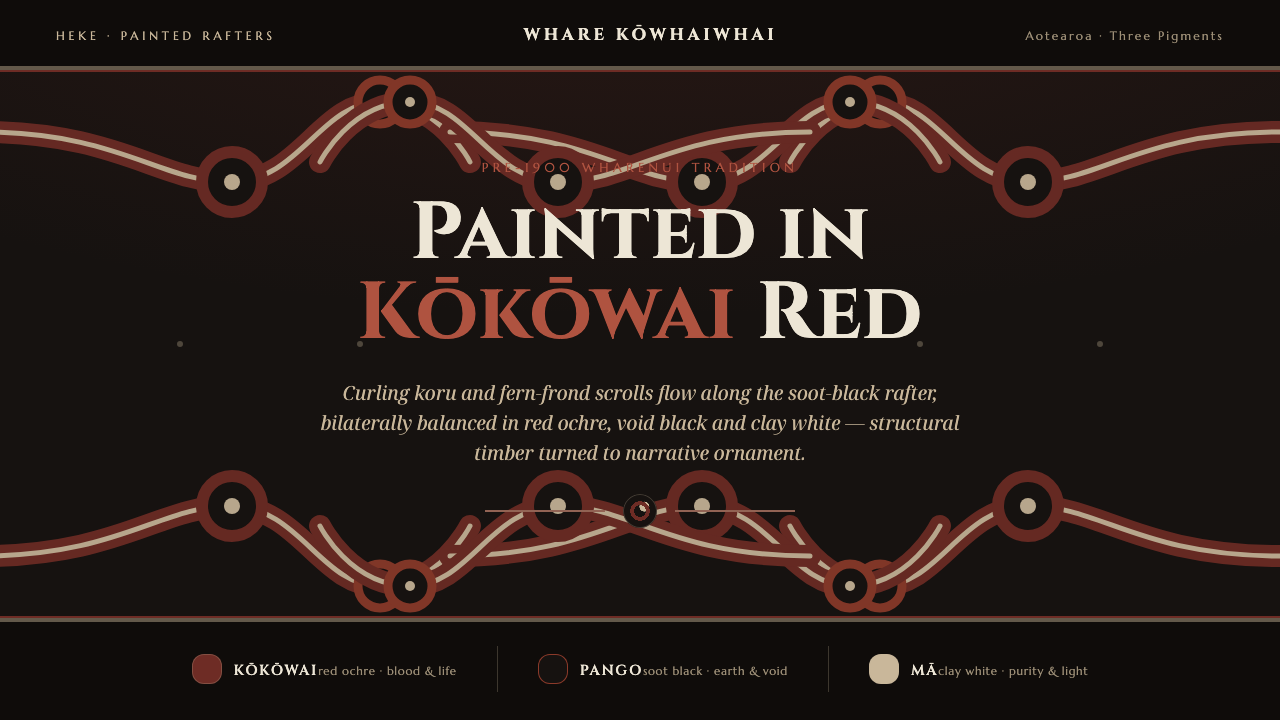 Māori Kōwhaiwhai Rafter design style