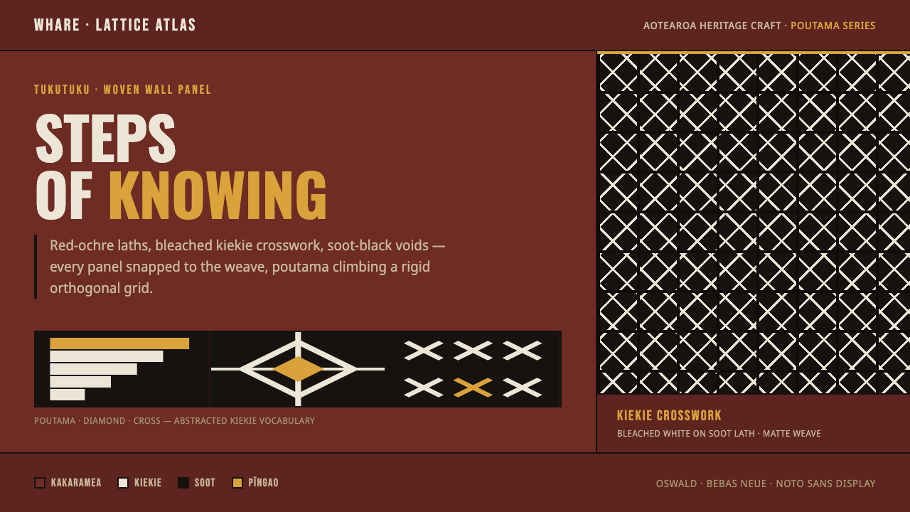 Māori Tukutuku Panel 设计风格示例