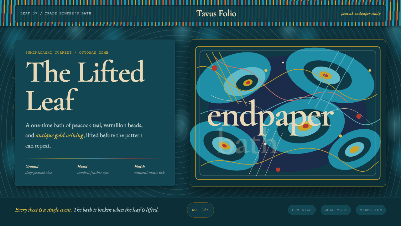 Marbled Endpaper design style