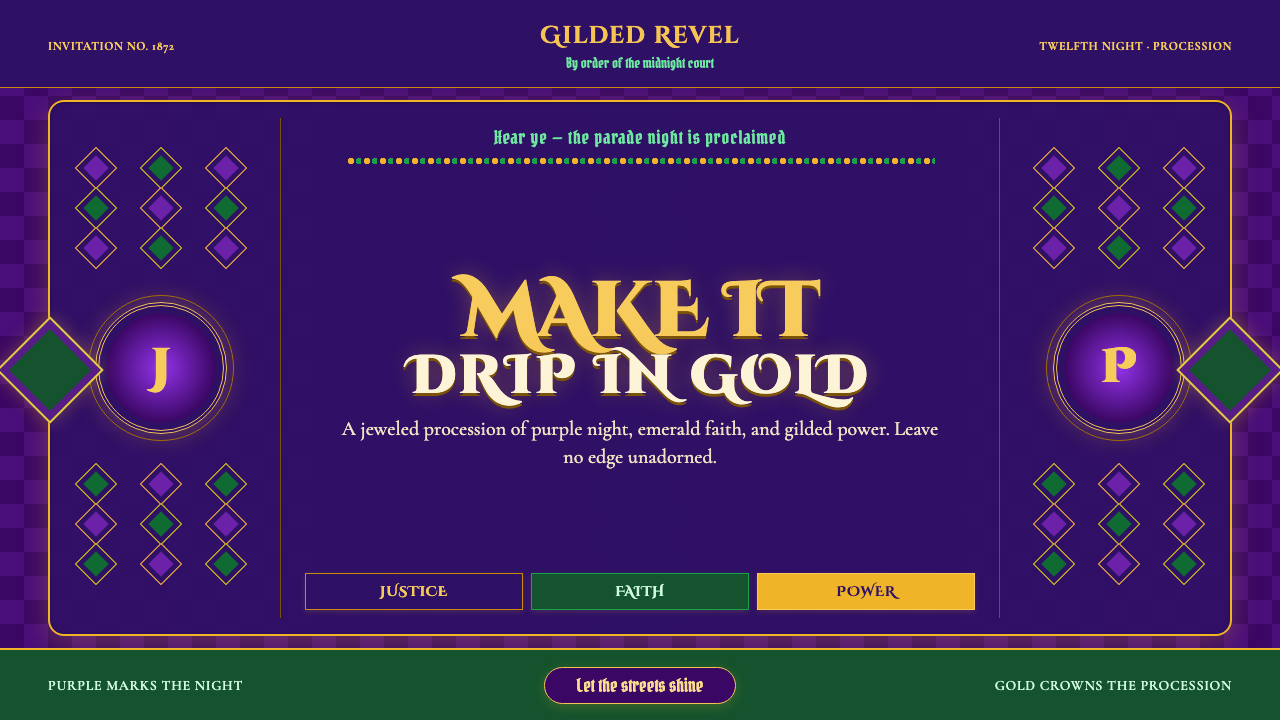 Mardi Gras New Orleans design style — example