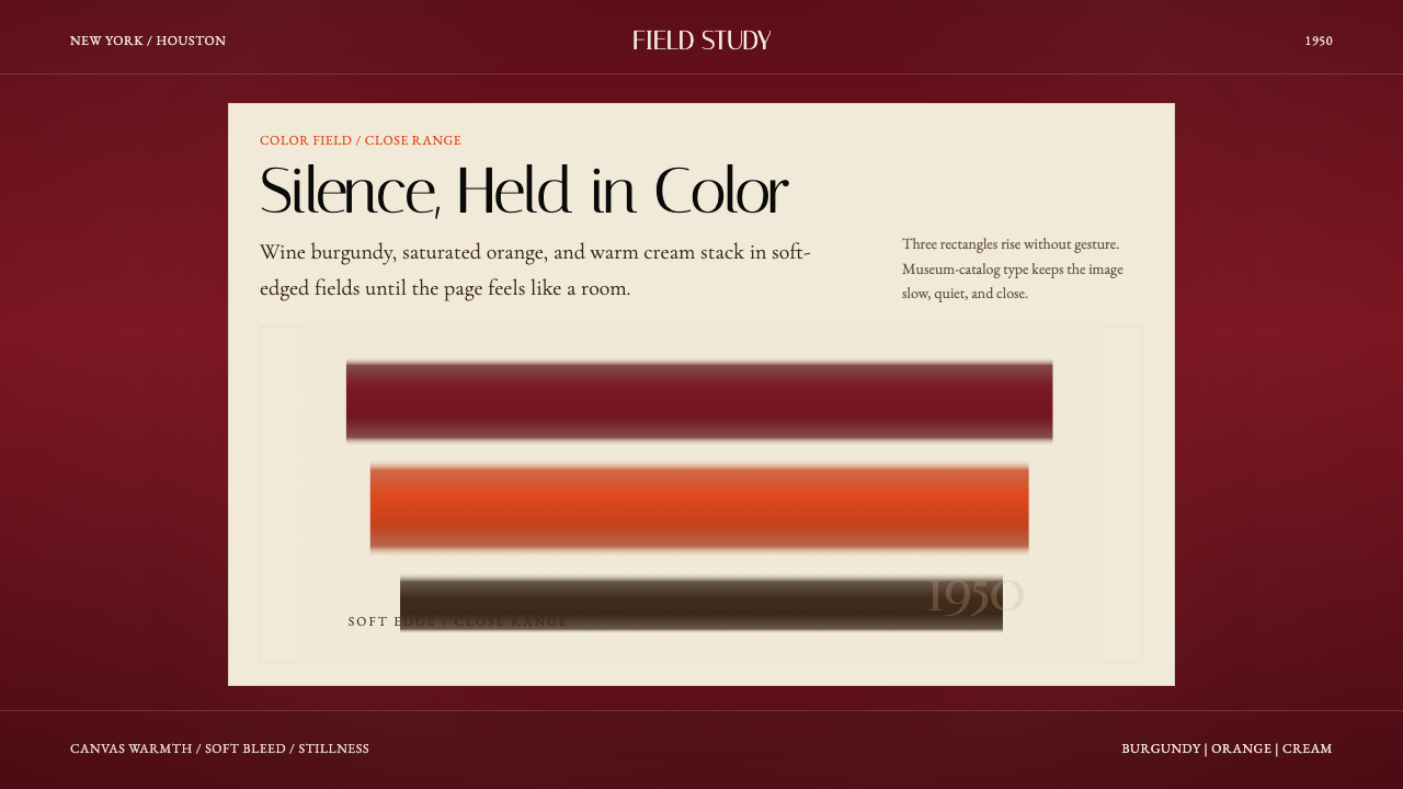Mark Rothko Color Field (1950) design style