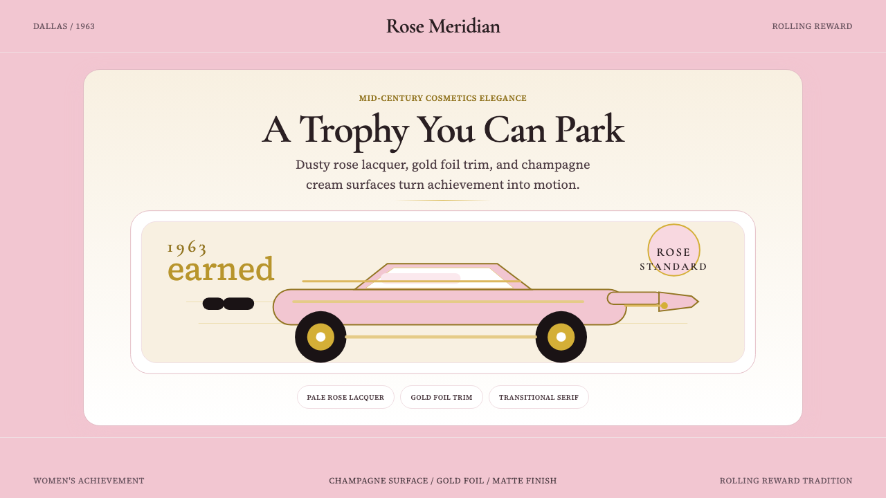 Mary Kay Pink Cadillac (1963) design style
