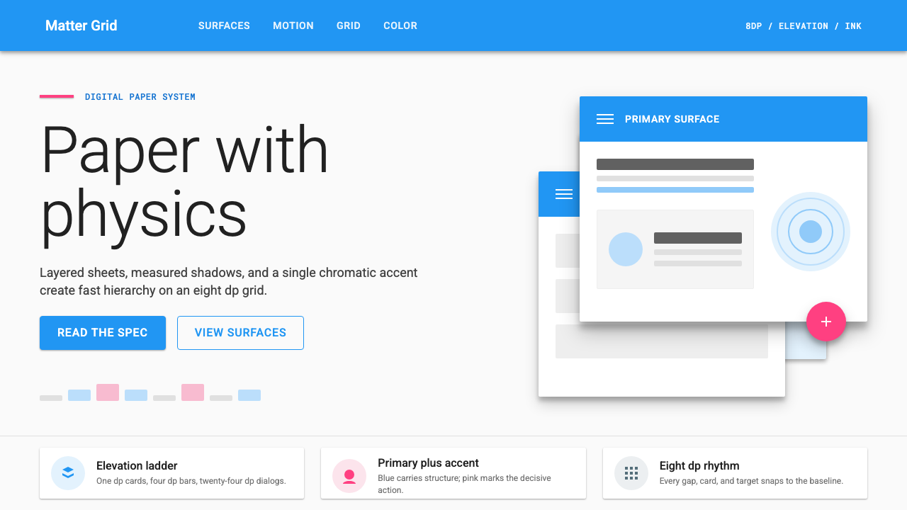 Material Design 1.0 design style