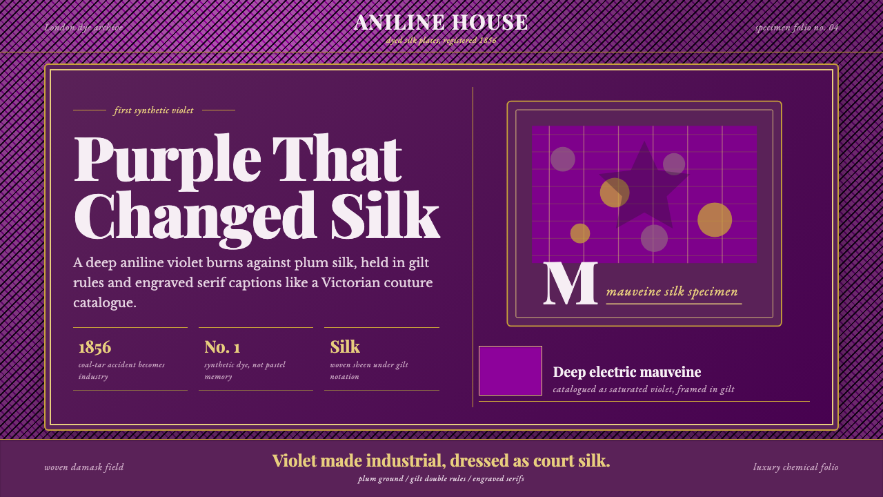 Mauveine (Perkin 1856) design style
