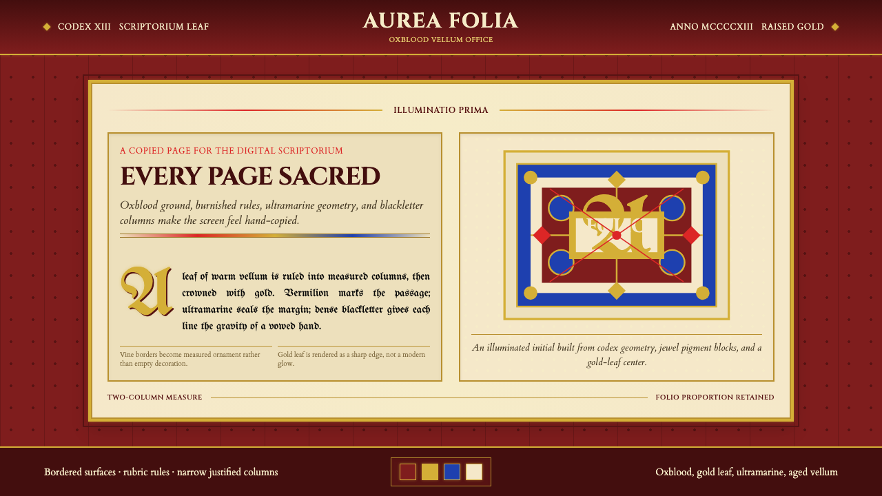 Medieval Illuminated Manuscript design style