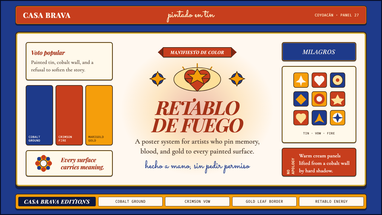 Mexican Folk Art (Frida-era) design style